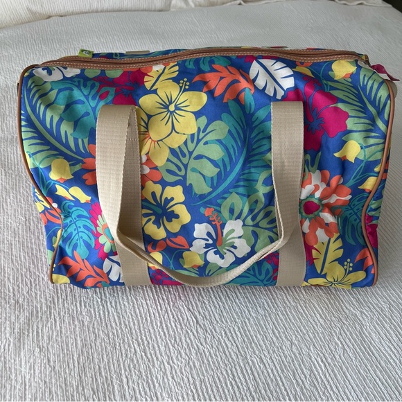 Lily Bloom Bags Lily Bloom Duffle Bag Tropical Print Poshmark